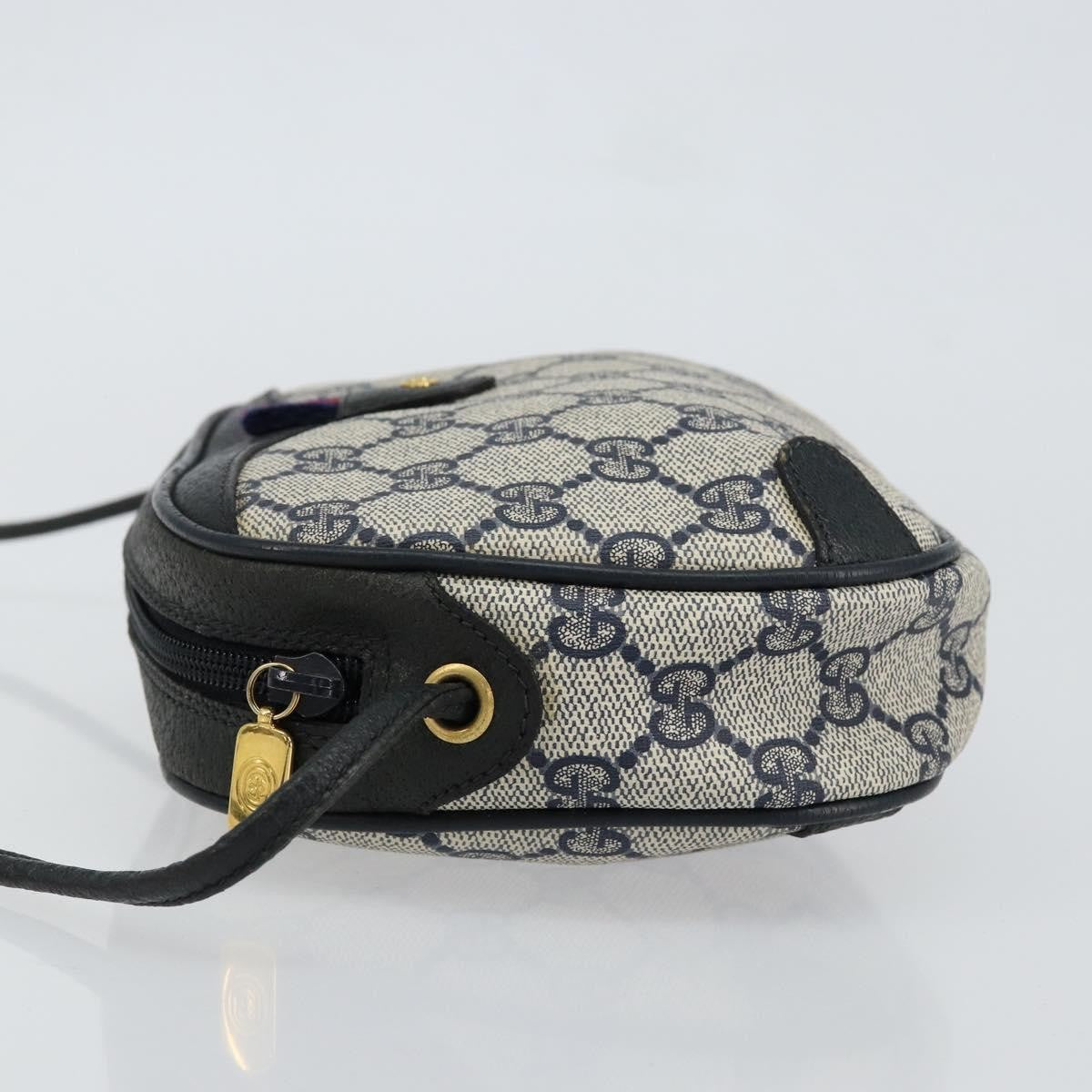 Gucci GUCCI GG Supreme Sherry Line Shoulder Bag PVC Navy Red 89 02 066 Authentic 150546