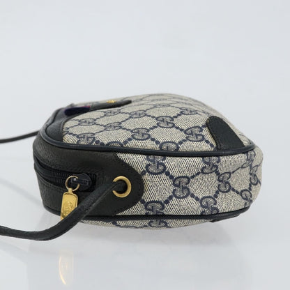 Gucci GUCCI GG Supreme Sherry Line Shoulder Bag PVC Navy Red 89 02 066 Authentic 150546