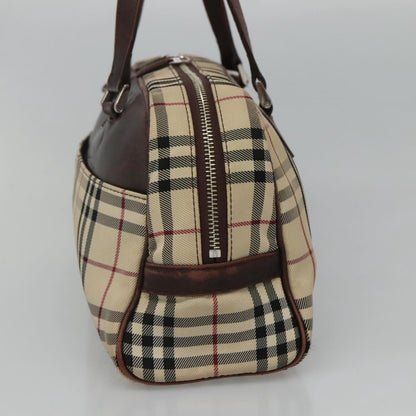 Burberry BURBERRY Nova Check Boston Bag Canvas Beige Authentic BD1812