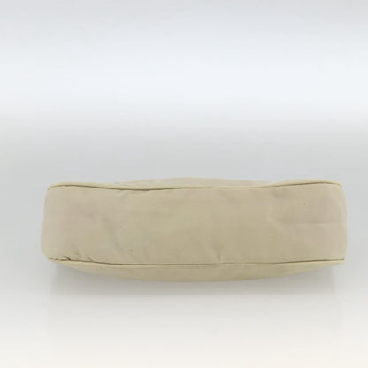 Prada PRADA Accessory Pouch Nylon Beige Silver Authentic BAZ860A Bag