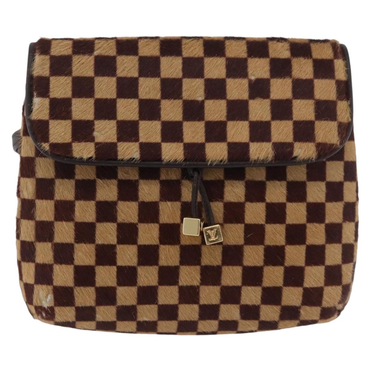 Louis Vuitton LOUIS VUITTON Damie sovage Gazelle Bag Harako leather Brown M92130 Authentic ka3269