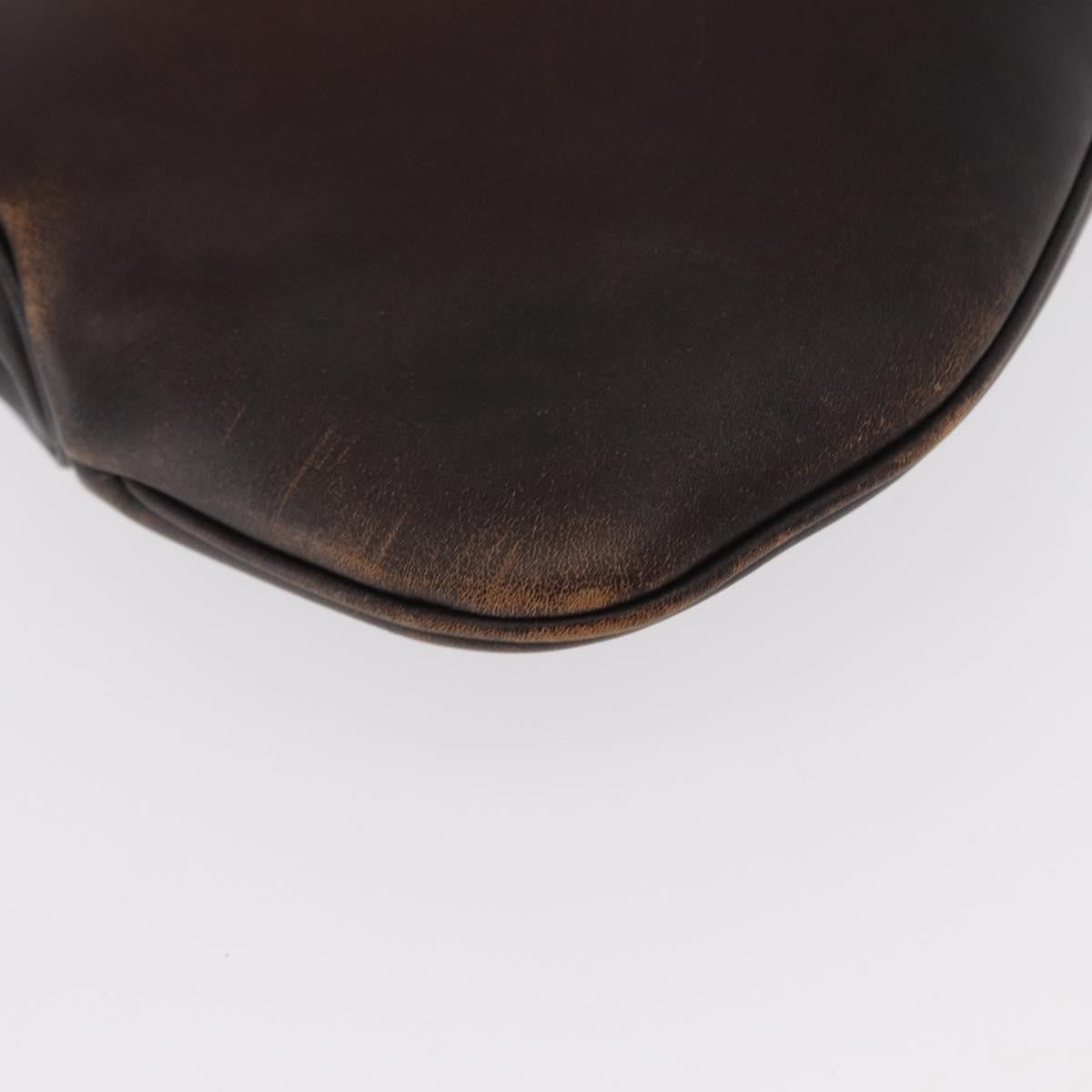 Gucci GUCCI Shoulder Bag Leather Brown 105374 Authentic 156795