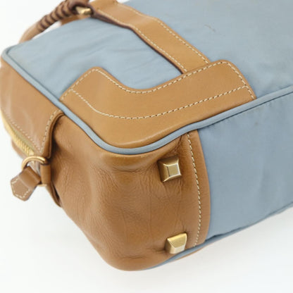 Prada PRADA Shoulder Bag Nylon Light Blue Gold Authentic 179021