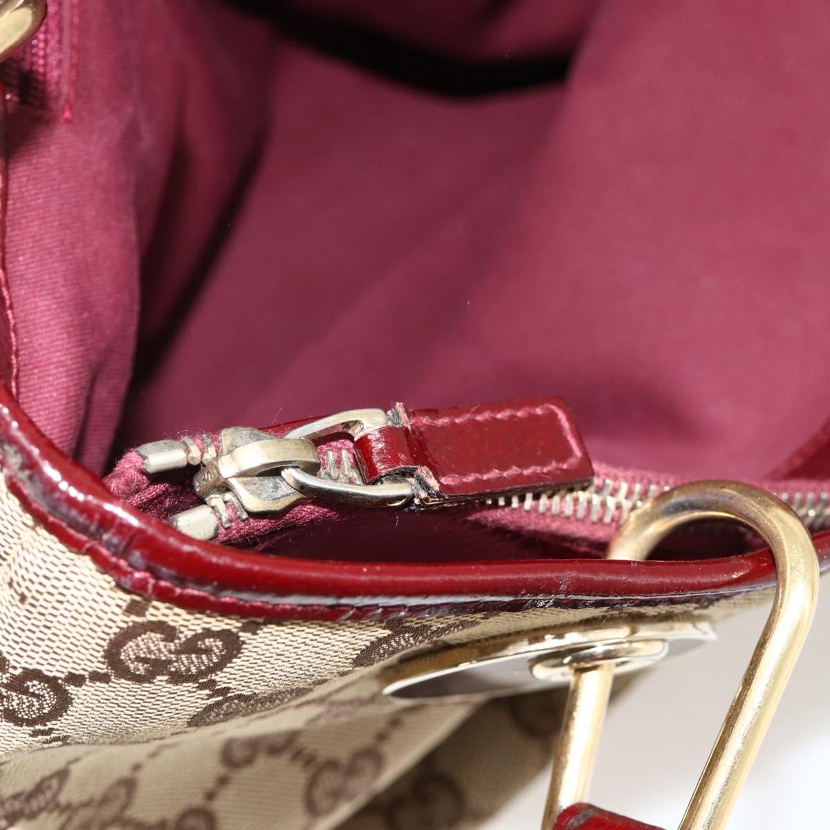 Gucci GUCCI GG Canvas Tote Bag Beige Gold 120837 Authentic YKZ1152