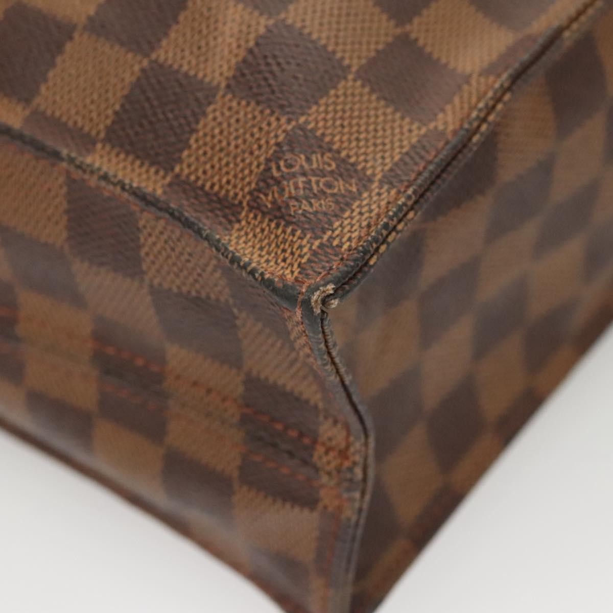 Louis Vuitton LOUIS VUITTON Damier Ebene Sac Plat Hand Bag N51140 LV Authentic 118710