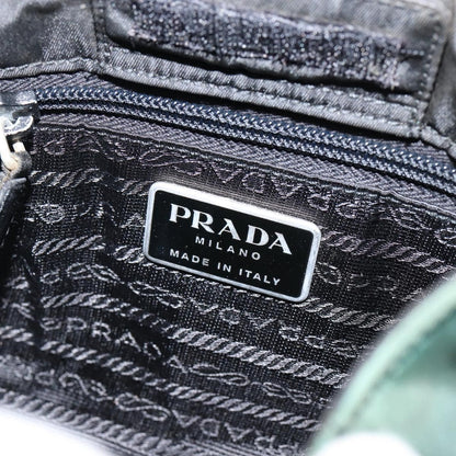 Prada PRADA Quilted Chain Shoulder Bag Nylon plastic Green Authentic mr1504