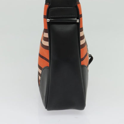 Burberry BURBERRY Blue Label Shoulder Bag Canvas Orange Silver Authentic 140671