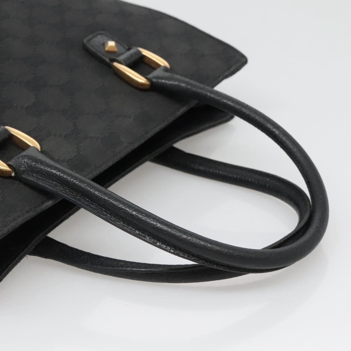 Gucci GUCCI GG Canvas Hand Bag Black Gold 120895 Authentic 130978