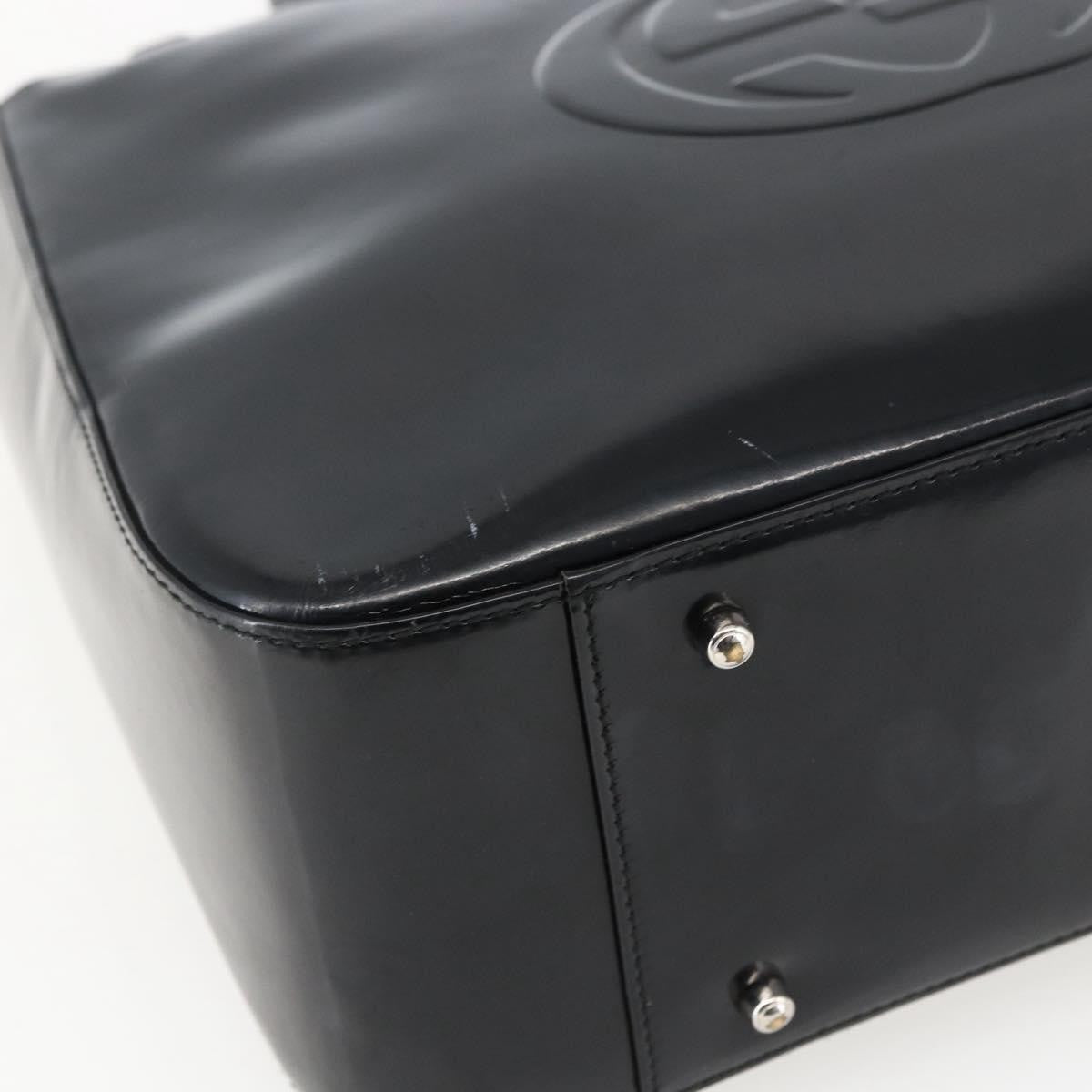 Gucci GUCCI Hand Bag Patent leather Black Silver 000 1013 0504 Authentic ka2334