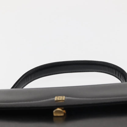Givenchy GIVENCHY Hand Bag Leather Black Gold Authentic BA6452