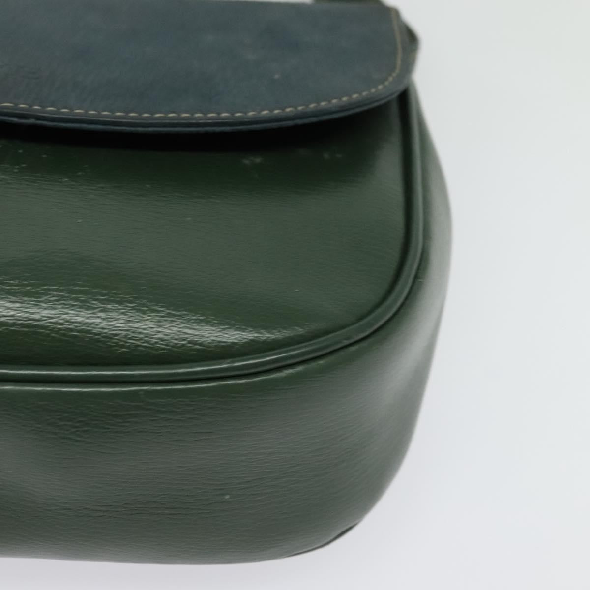 Loewe LOEWE Velazquez Hand Bag Leather 2way Green Gold Authentic ep10716