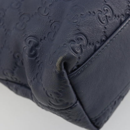 Gucci GUCCI GG Canvas Guccissima Tote Bag Leather Navy Gold 211138 Authentic 180831