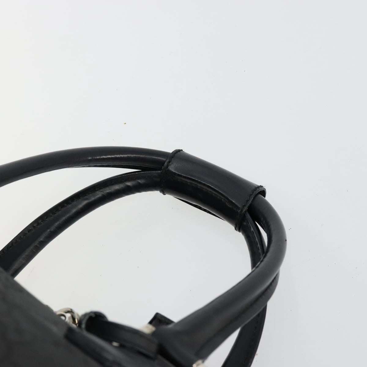 Gucci GUCCI GG Supreme Boston Bag PVC Black Silver Authentic ep14143
