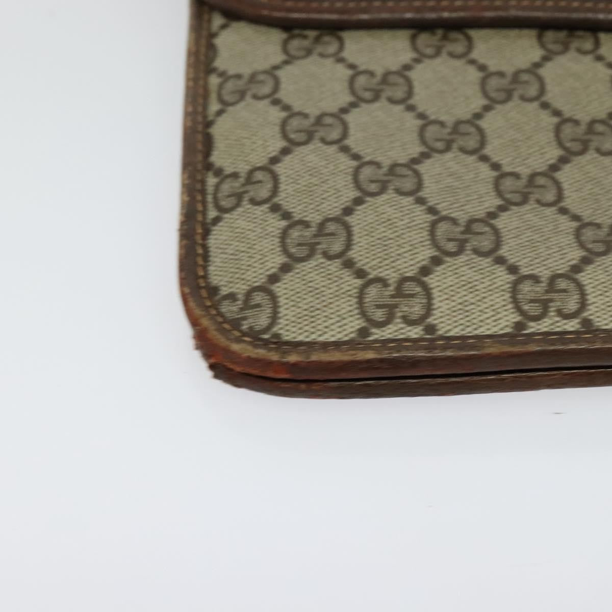 Gucci GUCCI GG Supreme Shoulder Bag PVC Beige Gold 004 904 0671 Authentic ep10822