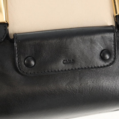 Chloé Chloé Chloe Alice Hand Bag Leather 2way White Black Authentic BA6836