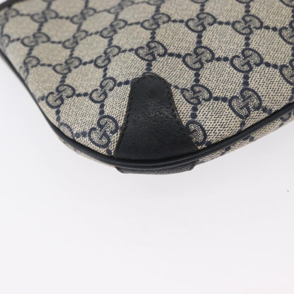 Gucci GUCCI GG Supreme Sherry Line Shoulder Bag PVC Navy Gold 904 02 026 Authentic mr2029