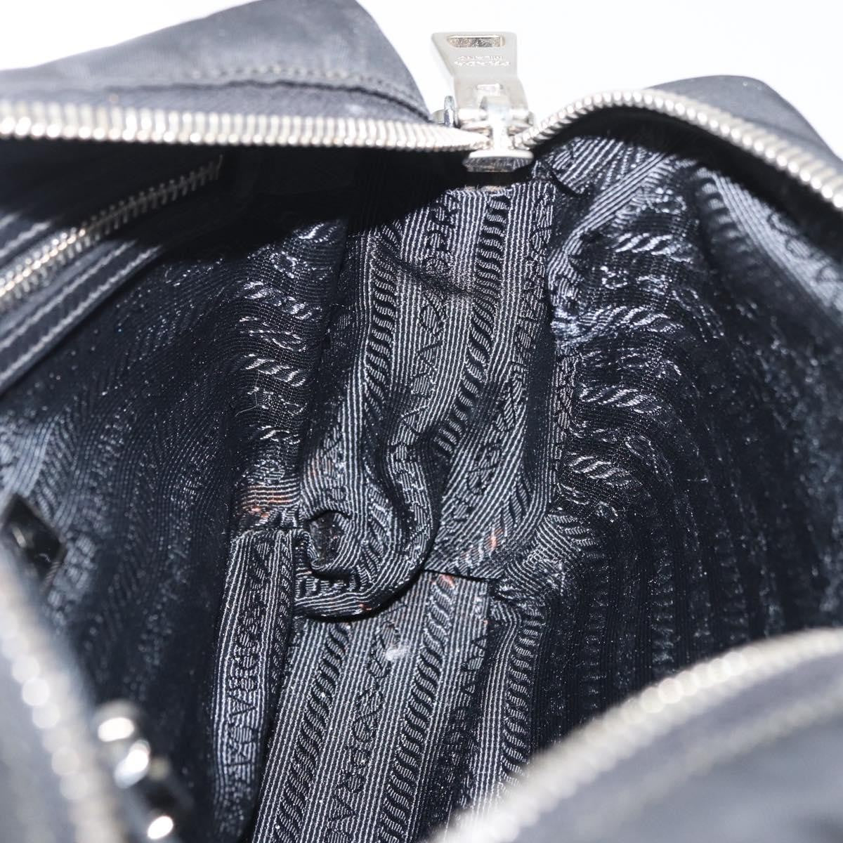 Prada PRADA Shoulder Bag Nylon Black Silver Authentic 175723