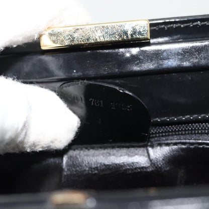 Gucci GUCCI Tote Bag Patent leather Black Gold 001 781 1735 Authentic bs35287