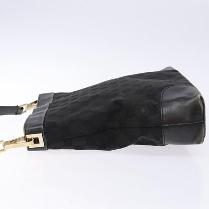Gucci GUCCI GG Canvas Shoulder Bag Black Gold 33900 Authentic 139189A