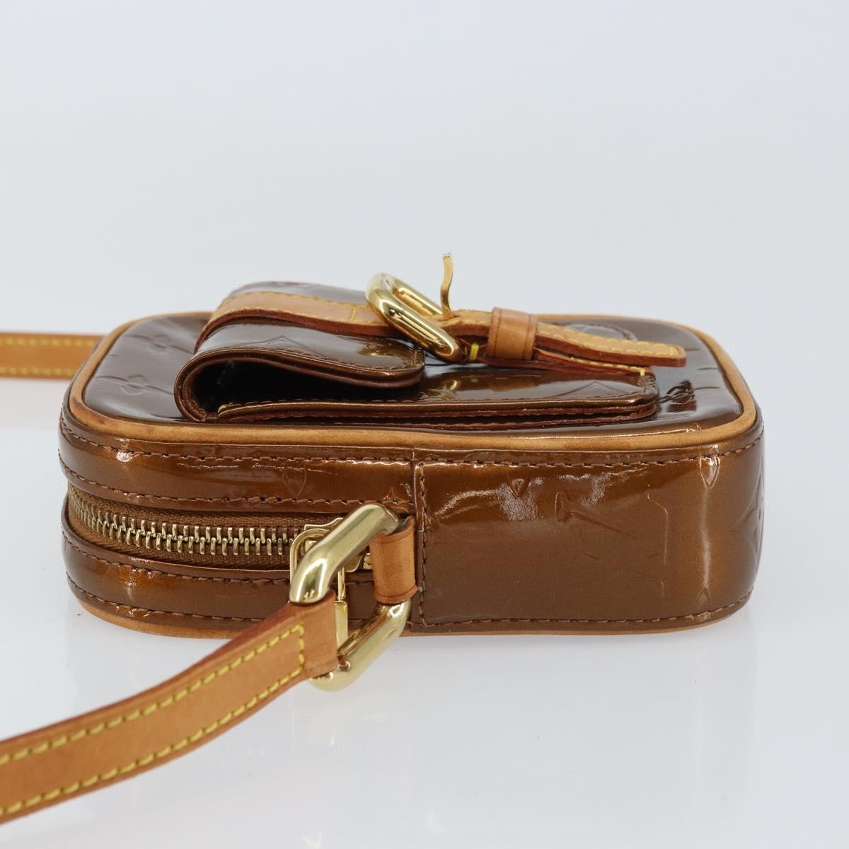 Louis Vuitton LOUIS VUITTON Monogram Vernis Christie PM Bag Bronze M91111 Authentic ep12411