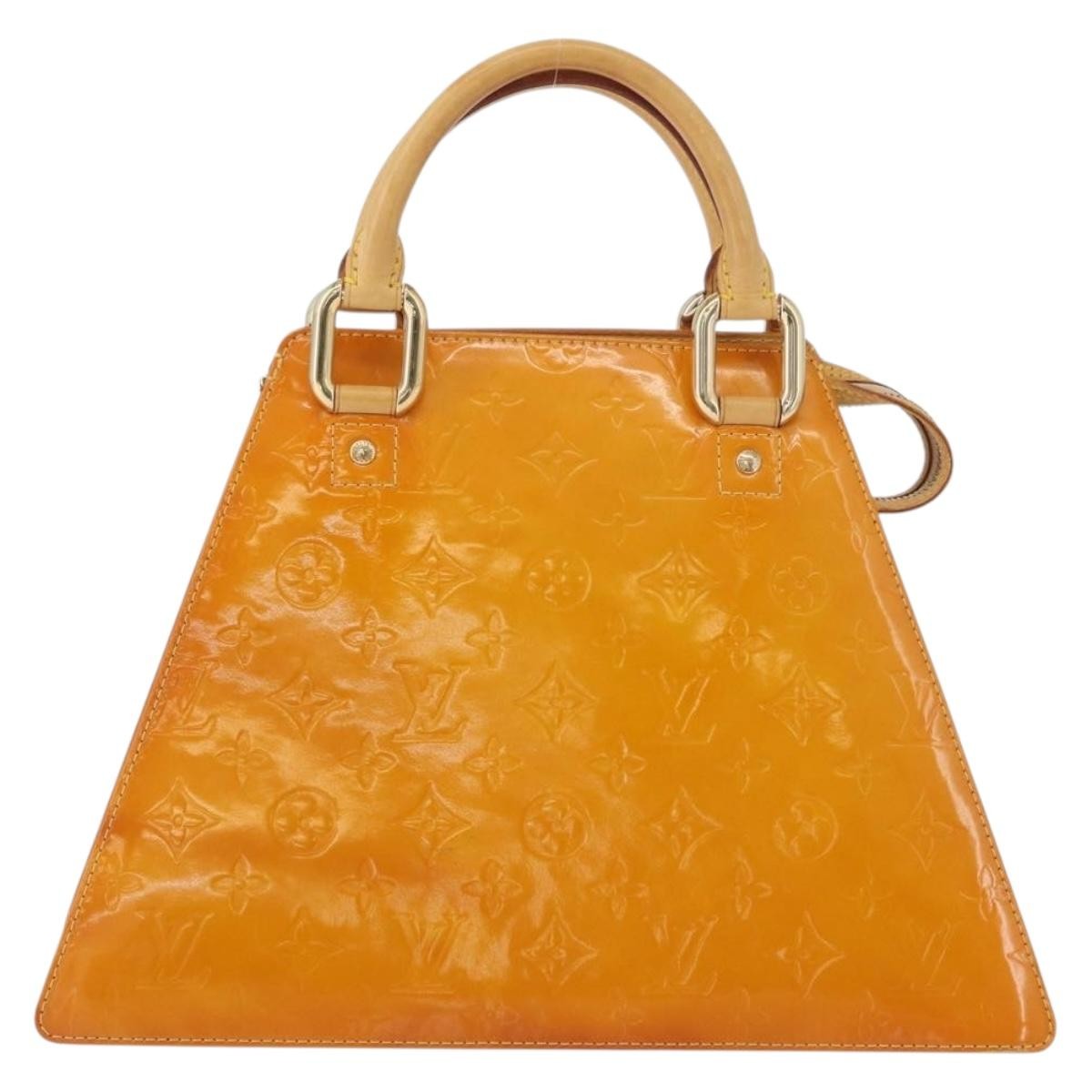 Louis Vuitton LOUIS VUITTON Monogram Vernis Forsyth Hand Bag Jaune M91112 LV Authentic mr2024