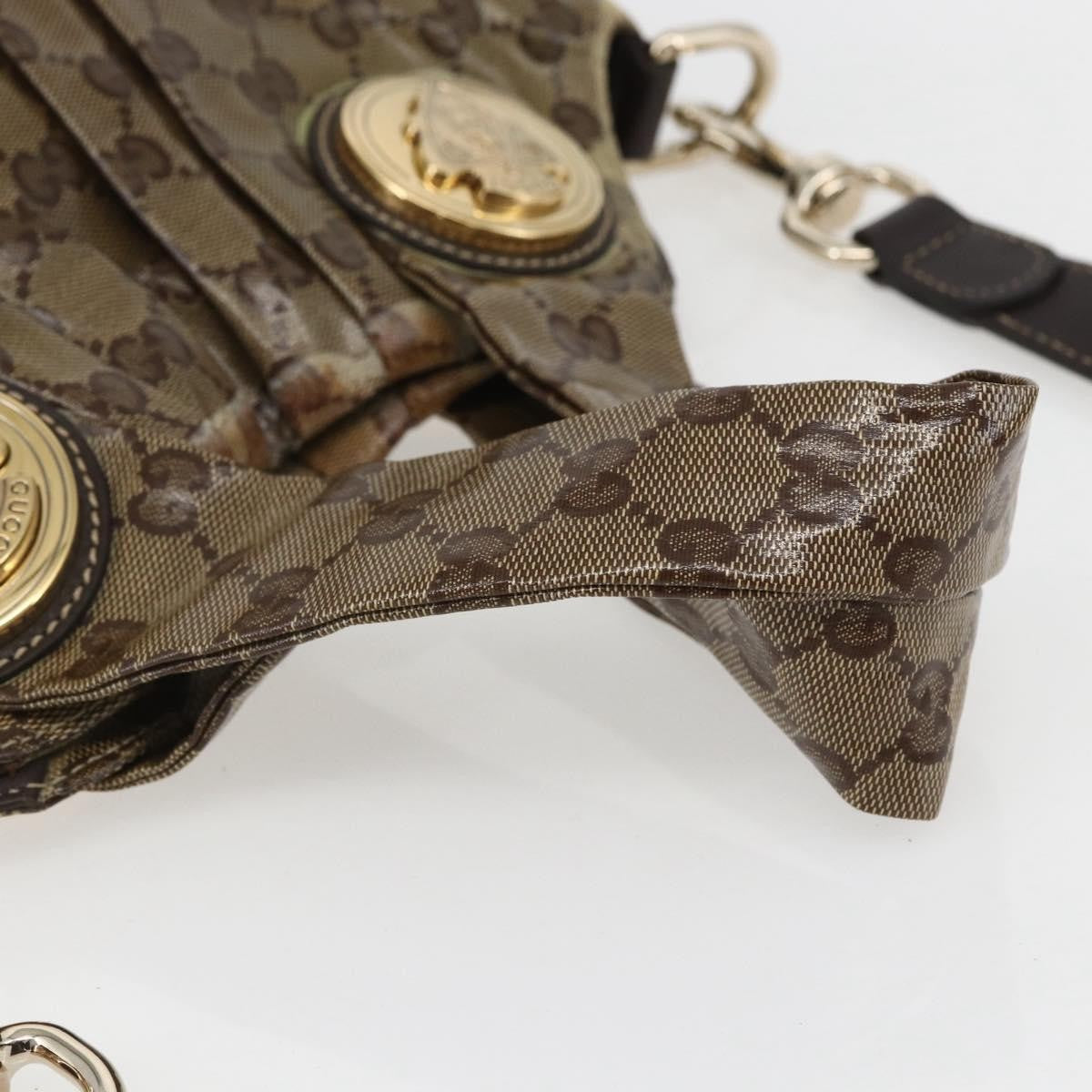 Gucci GUCCI GG Crystal Histeria Bag Coated Canvas 2way Beige Gold 203486 Authentic 154644