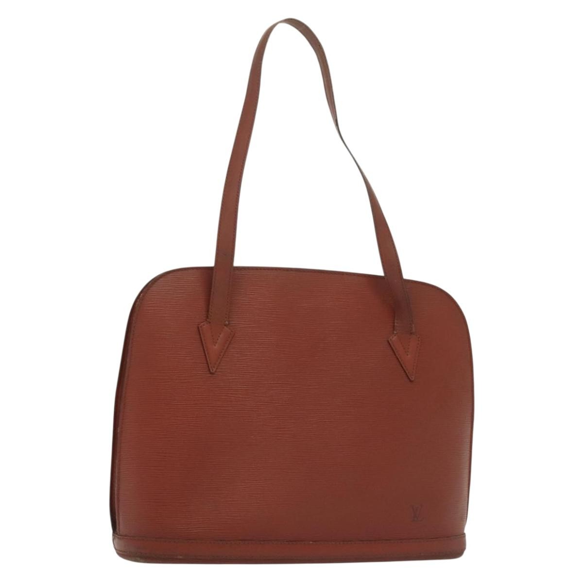 Louis Vuitton LOUIS VUITTON Epi Lussac Shoulder Bag Brown M52283 LV Authentic 136432