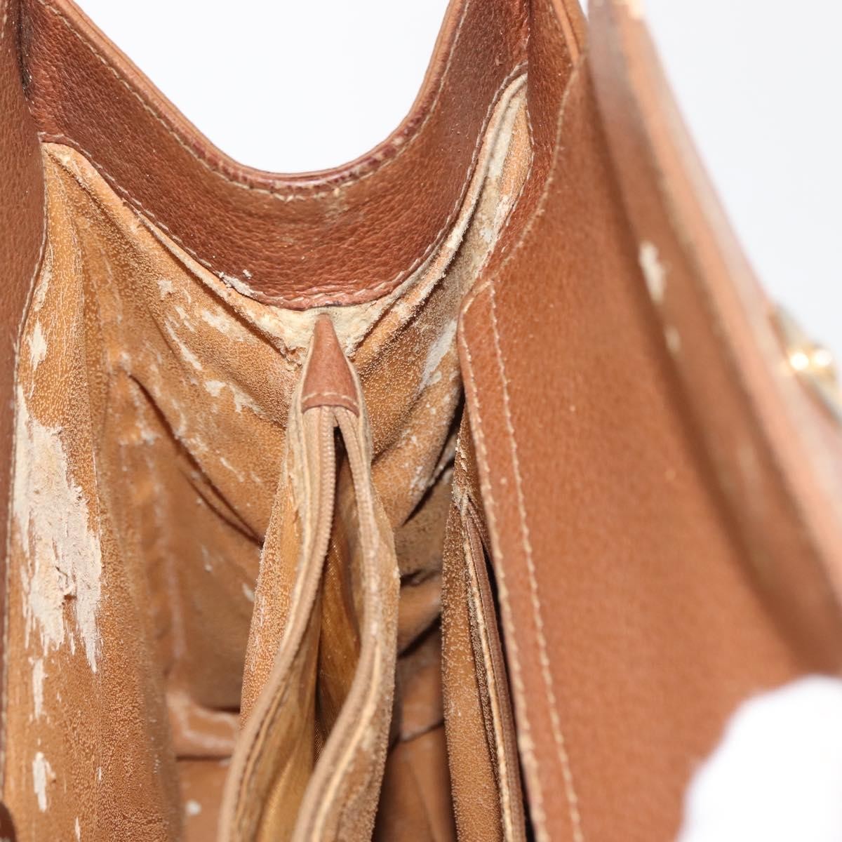Gucci GUCCI Bamboo Hand Bag Leather Brown Gold 002 2853 0260 0 Authentic ep11300