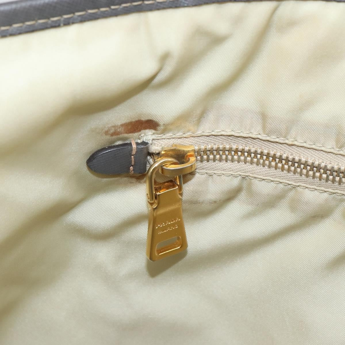 Prada PRADA Tote Bag Nylon Beige Gold Authentic 163284