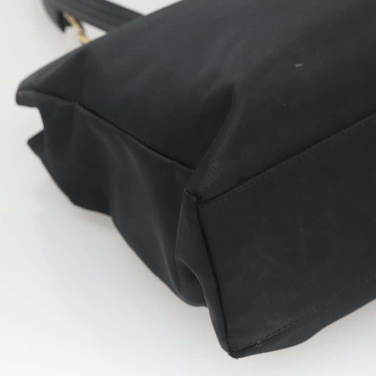 Gianni Versace Gianni Versace Tote Bag Nylon Black Gold Authentic bs25747