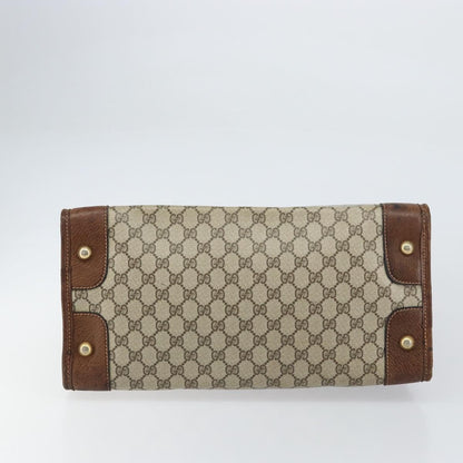 Gucci GUCCI GG Supreme Boston Bag PVC Old Gucci Beige Gold Authentic 158499