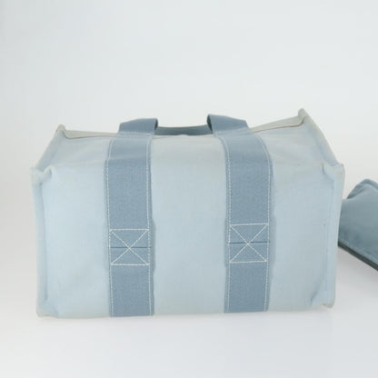 Hermès Hermès HERMES Bora Bora MM Hand Bag Canvas 2 Set Baby Blue Silver Authentic mr1842