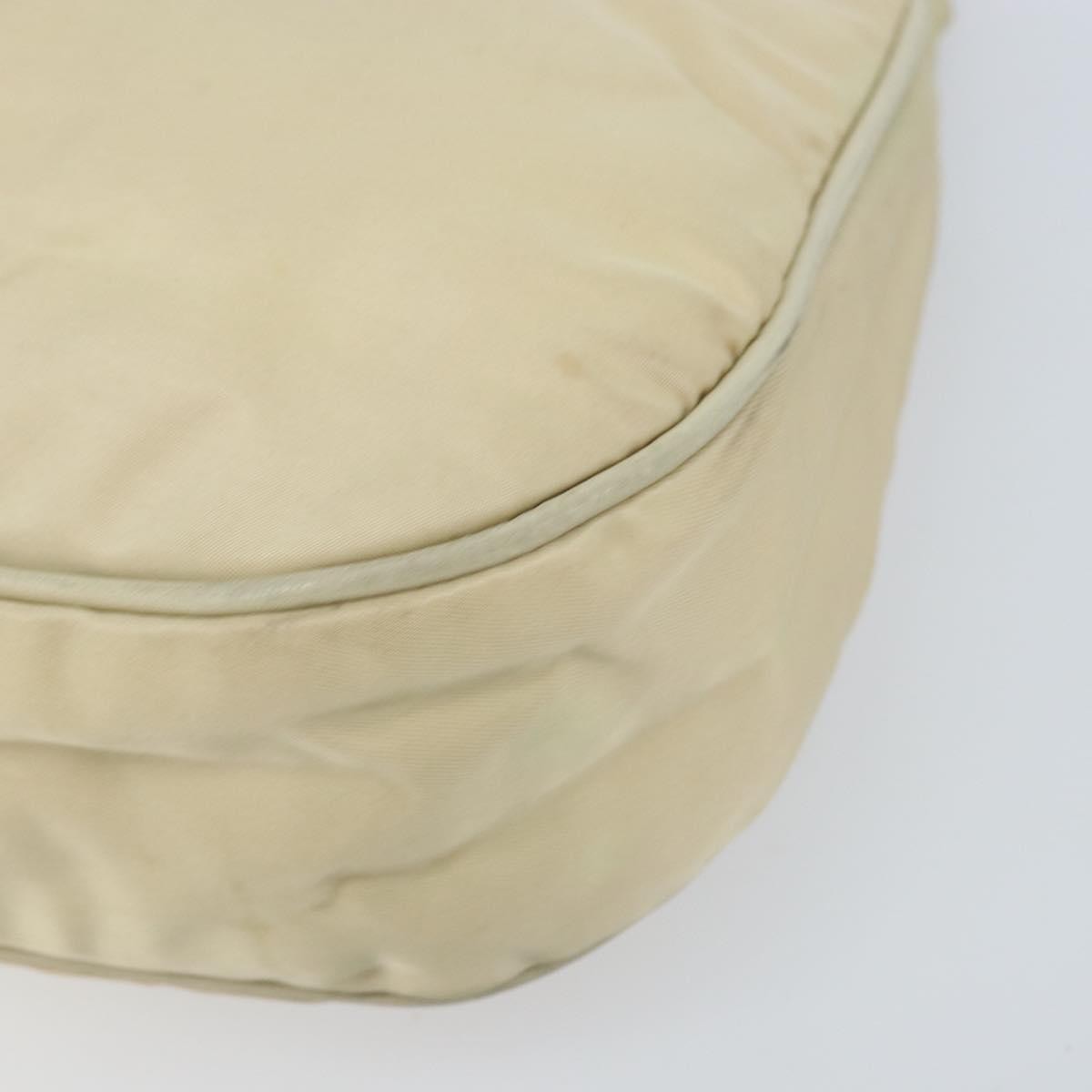 Prada PRADA Shoulder Bag Nylon Beige Gold Authentic LNZ823
