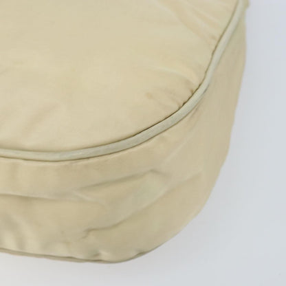 Prada PRADA Shoulder Bag Nylon Beige Gold Authentic LNZ823