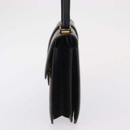 Gucci GUCCI Hand Bag Leather Gold Black Authentic 162764