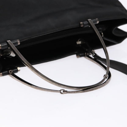Gucci GUCCI Hand Bag Nylon 2way Black Silver 002 1028 2684 Authentic 139157