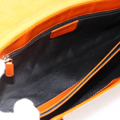 Bvlgari BVLGARI Shoulder Bag Patent leather Orange Silver Authentic BA12153A