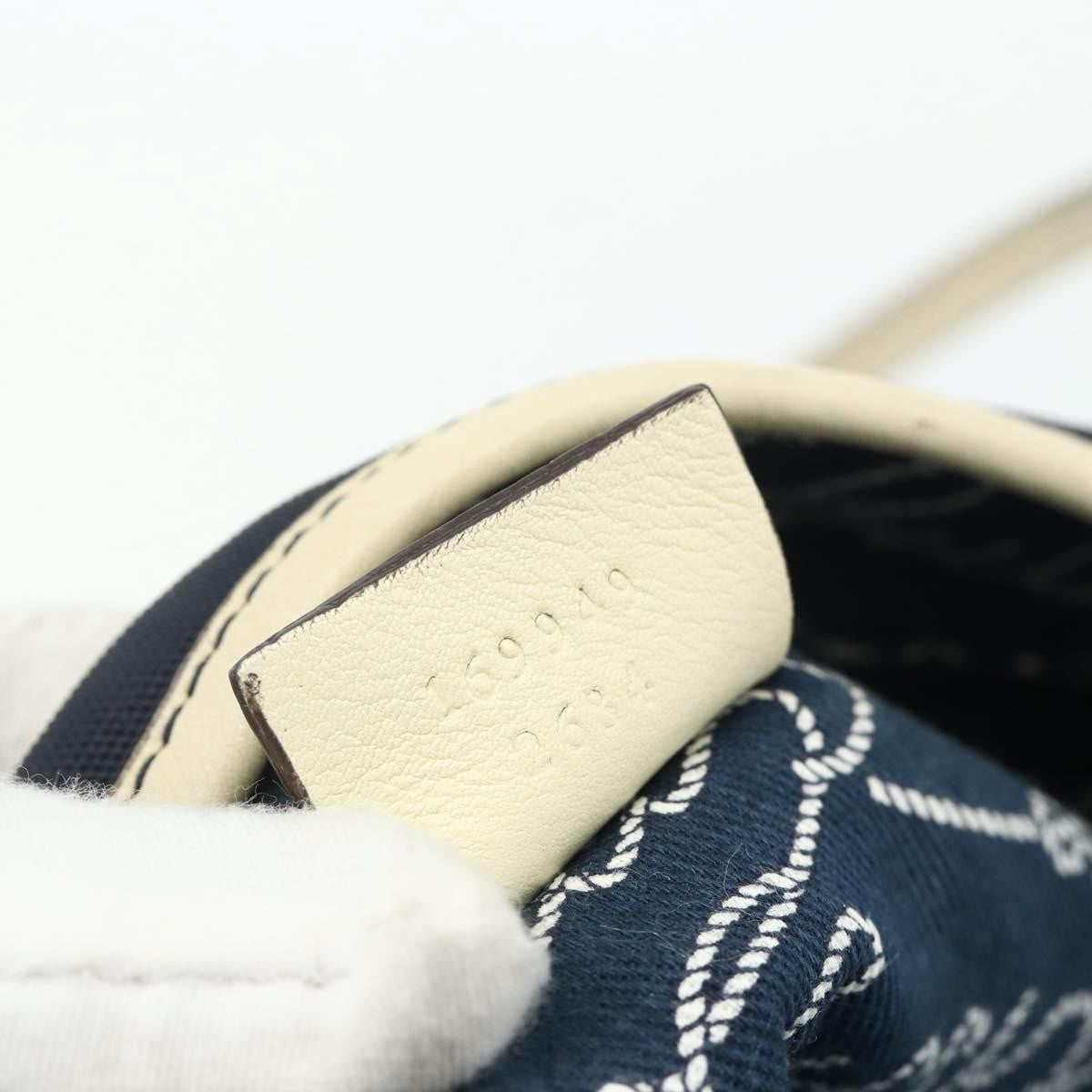 Gucci GUCCI Tote Bag Canvas Gold Navy 169949 Authentic bs34912