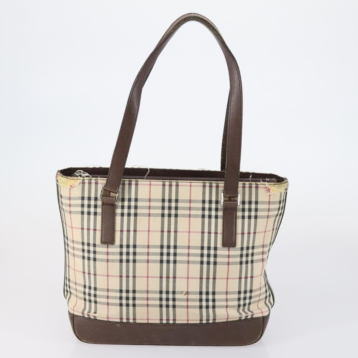 Burberry BURBERRY Nova Check Shoulder Bag Nylon Canvas 4 Set Beige Brown black Authentic 1...