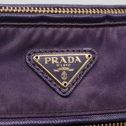 Prada PRADA Shoulder Bag Nylon Purple Gold Authentic 130933