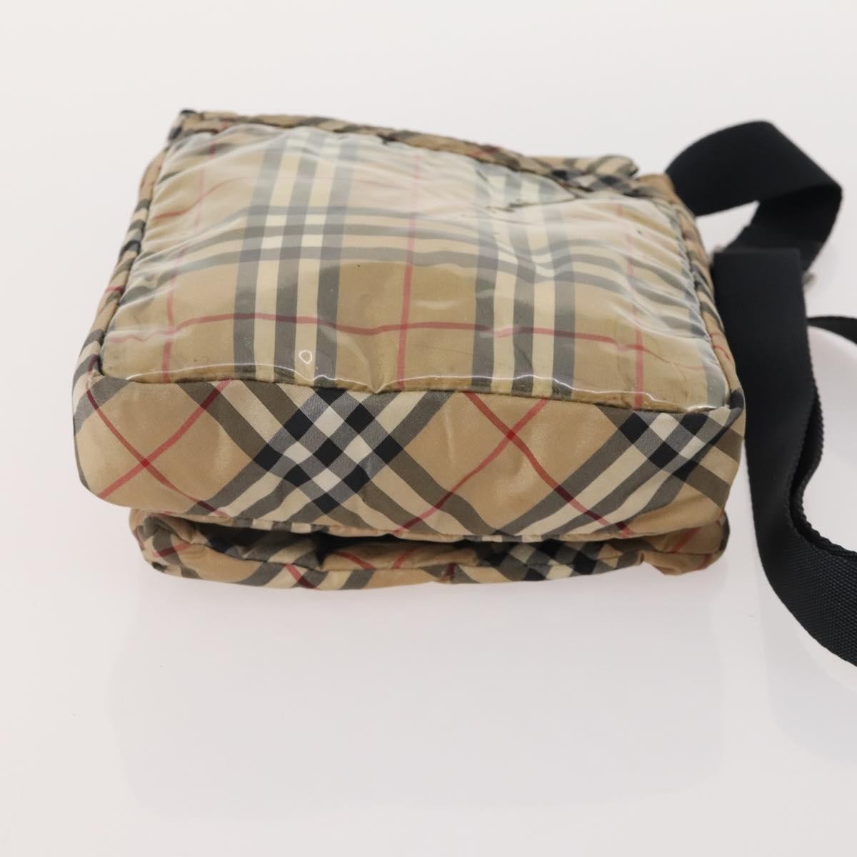 Burberrys Burberrys Burberry Nova Check Hand Bag Nylon 5 Set Beige Authentic 174988