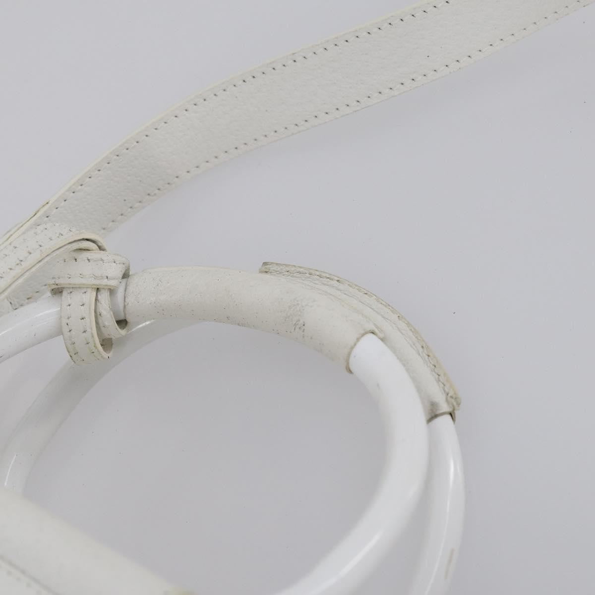 Gucci GUCCI Hand Bag Leather 2way White Silver 000 2058 0307 5 Authentic ep11566