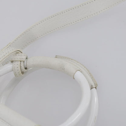 Gucci GUCCI Hand Bag Leather 2way White Silver 000 2058 0307 5 Authentic ep11566
