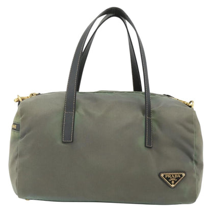 Prada PRADA Shoulder Bag Nylon 2way Green Gold Authentic 176782