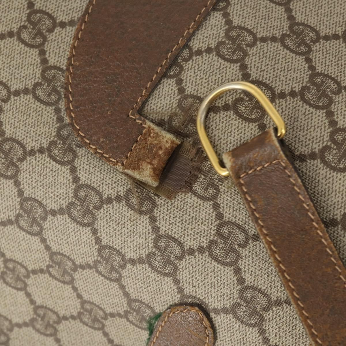 Gucci GUCCI GG Plus Supreme Web Sherry Line Tote Bag PVC 3 Set Beige Red Authentic BSZ437
