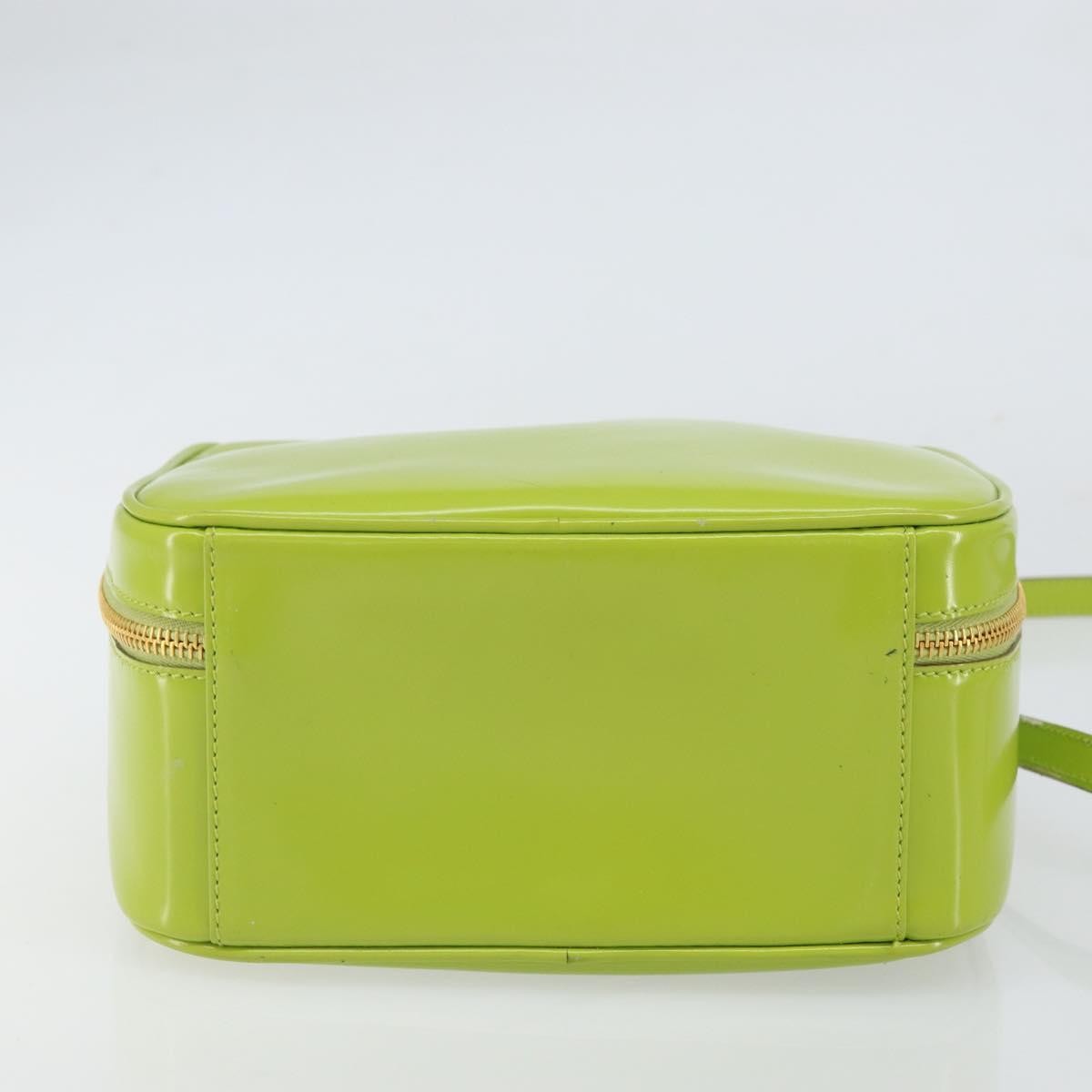 Gucci GUCCI Bamboo Hand Bag Enamel 2way Green Gold 000 2040 0323 Authentic 160576