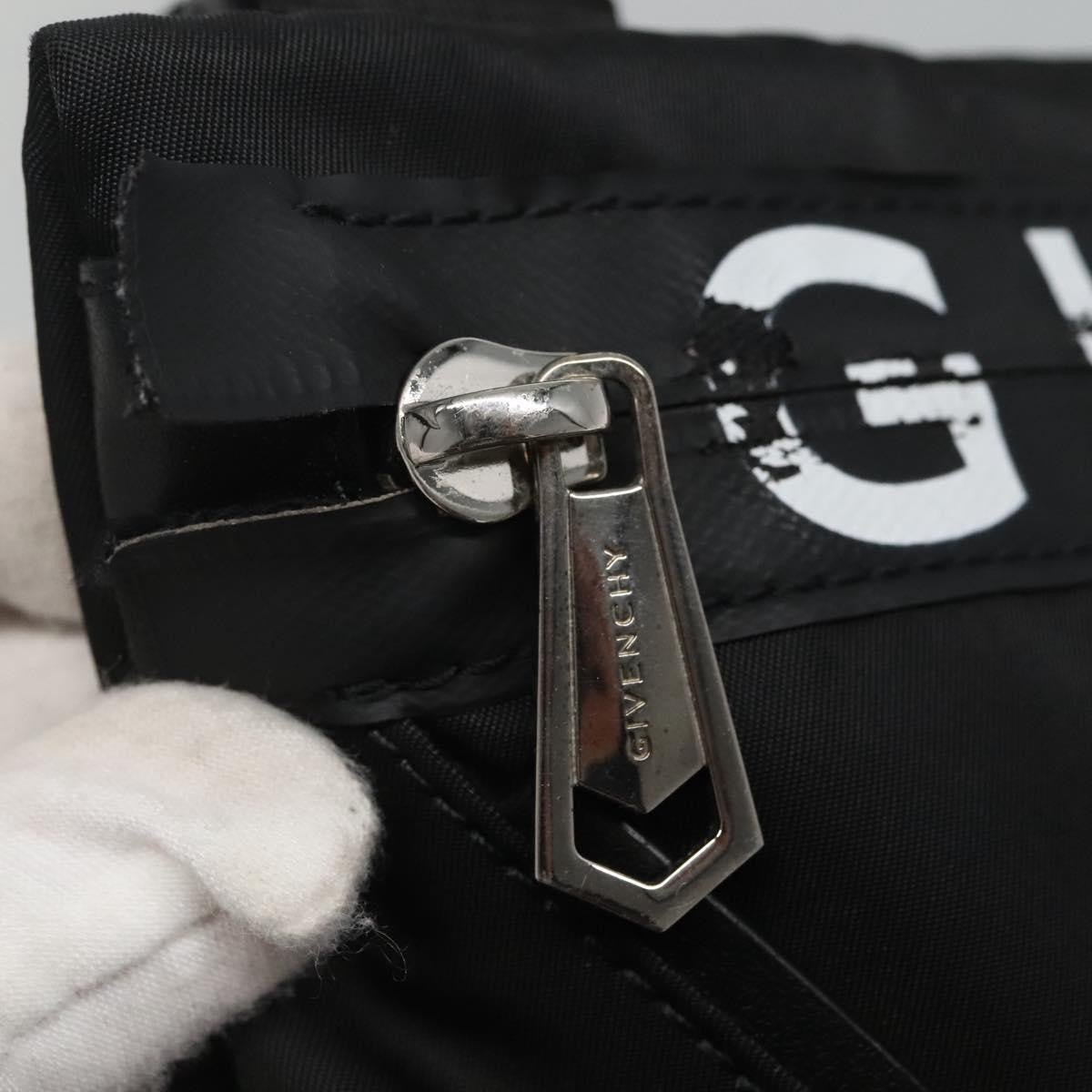 Givenchy GIVENCHY Shoulder Bag Nylon Black Silver Authentic bs23553