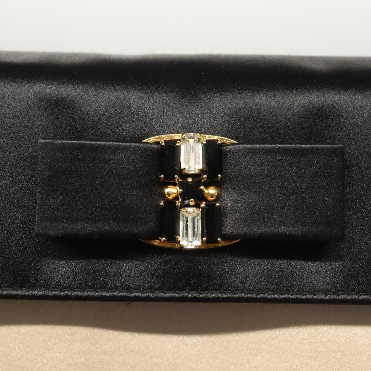 Salvatore Ferragamo Salvatore Ferragamo Vala Hand Bag Satin Beige Gold Authentic BA2675