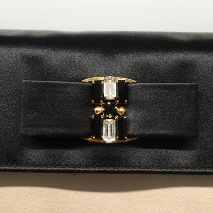 Salvatore Ferragamo Salvatore Ferragamo Vala Hand Bag Satin Beige Gold Authentic BA2675