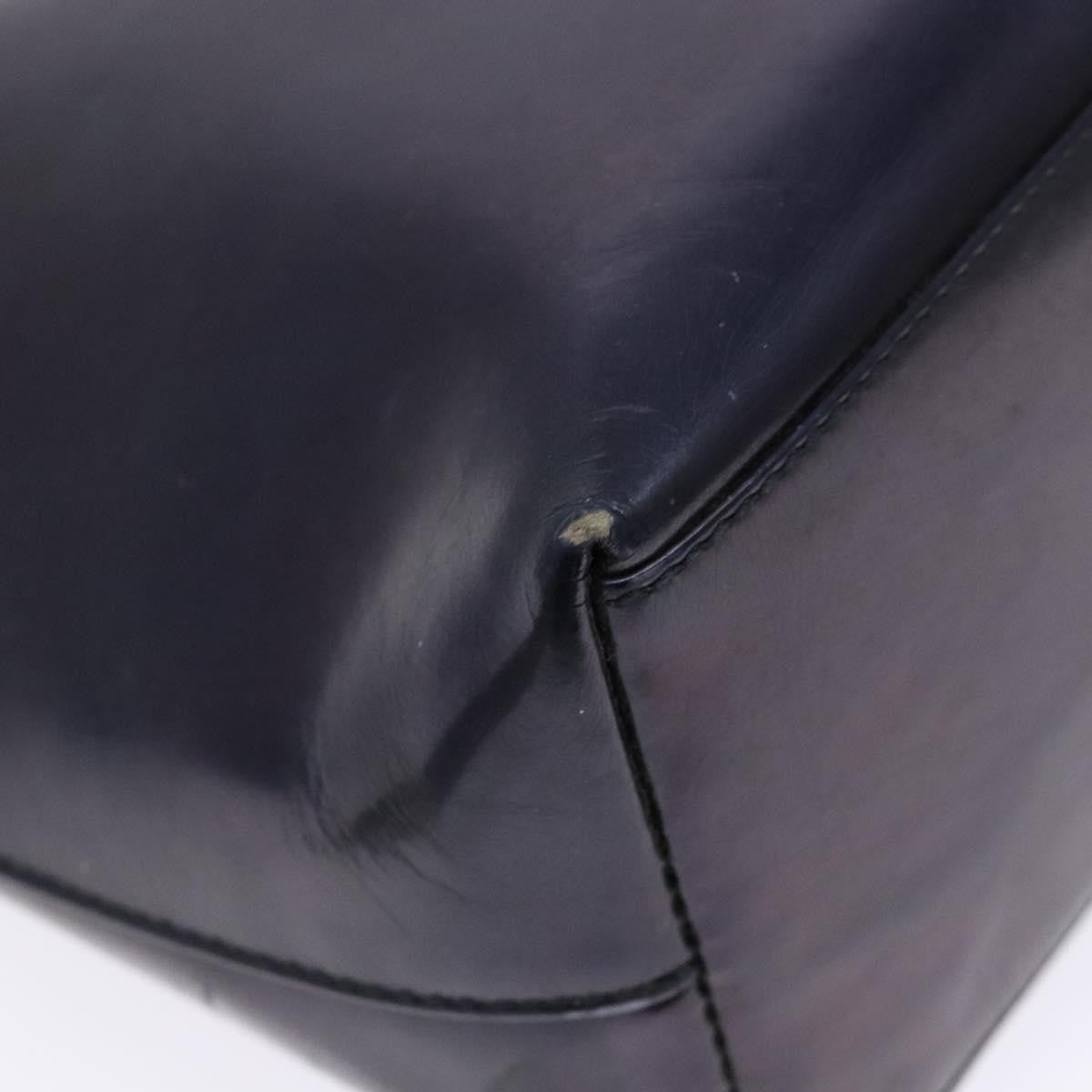 Gucci GUCCI Shoulder Bag Enamel Navy Silver Authentic bs28873